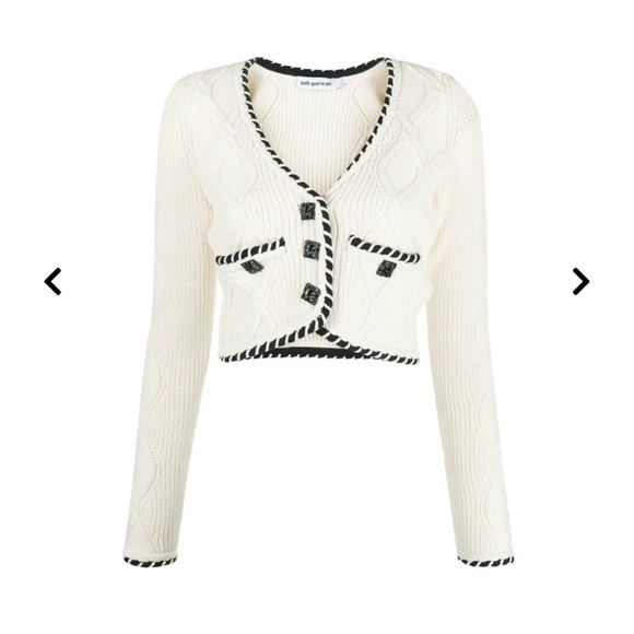 Self Portrait Cable knit cardigan - Picture 4 of 12